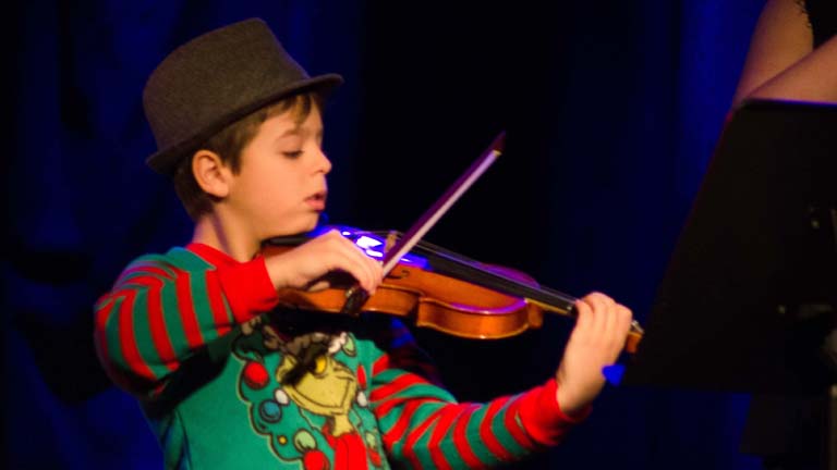 Boy playing the Violin
